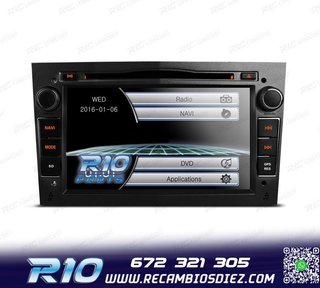 RADIO NAVEGADOR 7" PARA OPEL COLOR NEGRO OSCURO USB GPS TACT