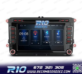 RADIO GPS ANDROID 13 PARA VOLKSWAGEN VW SEAT SKODA TOURAN 7"