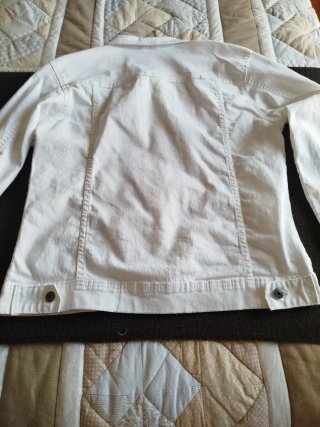 Cazadora tejana blanca Talla 42
