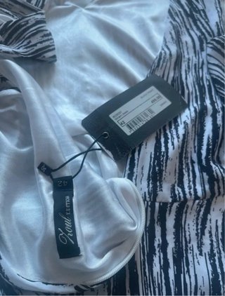 Vestido estampado rayas blanco y negro