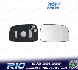 CRISTAL ESPEJO BASE DERECHO TOYOTA COROLLA 04-07 CONVEXO TER