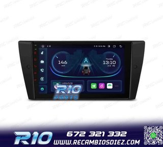 RADIO GPS ANDROID 14 BMW E90 E91 E92 E93 PANTALLA 9" TACTIL