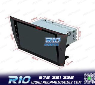 RADIO GPS ANDROID 14 BMW E90 E91 E92 E93 PANTALLA 9" TACTIL