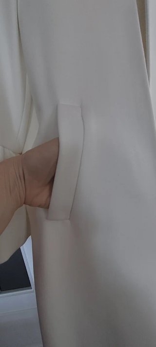 Abrigo Zara Blanco Talla XL