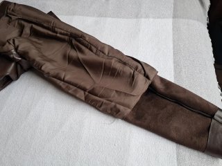 Pantalones vintage piel ovino marrones