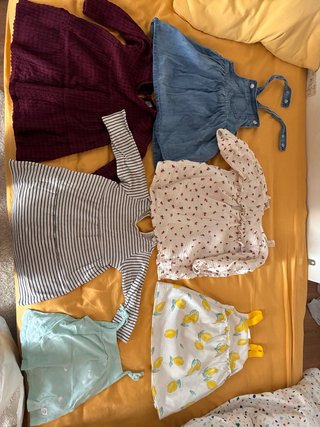 Lote 5 vestidos niña 80cm H&M Zara
