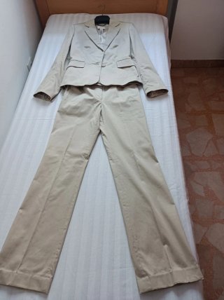 Traje chaqueta pantalón Mango Beige