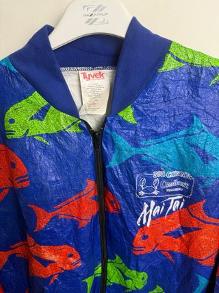 Giacca Vintage Reebok Pesci Fantasia