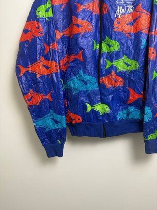 Giacca Vintage Reebok Pesci Fantasia