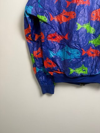 Giacca Vintage Reebok Pesci Fantasia