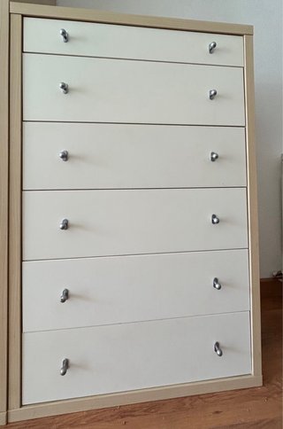 Mueble comedor modular madera y cristal