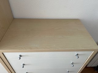 Mueble comedor modular madera y cristal