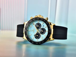 Reloj Tyberley Cronógrafo Dorado y Negro