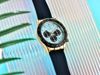 Reloj Tyberley Cronógrafo Dorado y Negro