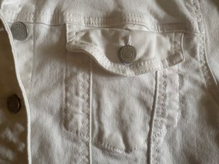 Cazadora vaquera blanca VILA Talla L