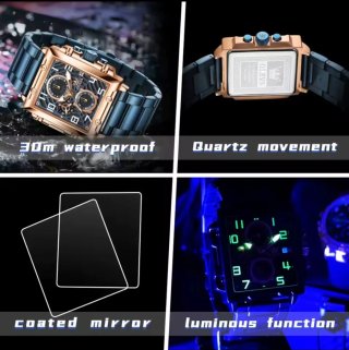 Reloj Olevs Hombre Dorado y Azul