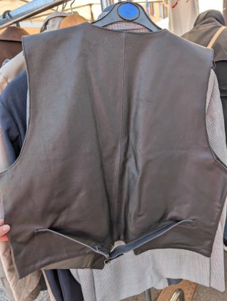 Gilet uomo Rifle & Co. effetto pelle nero taglia L