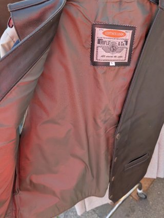 Gilet uomo Rifle & Co. effetto pelle nero taglia L
