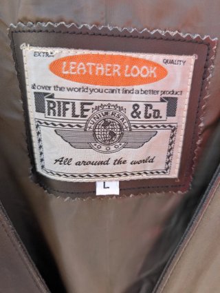Gilet uomo Rifle & Co. effetto pelle nero taglia L