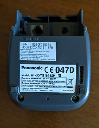 Teléfono Inalámbrico Panasonic KX-TG1611 Negro