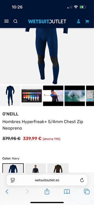 Oneil Hyperfreak 5/4 Traje Neopreno Nuevo surf