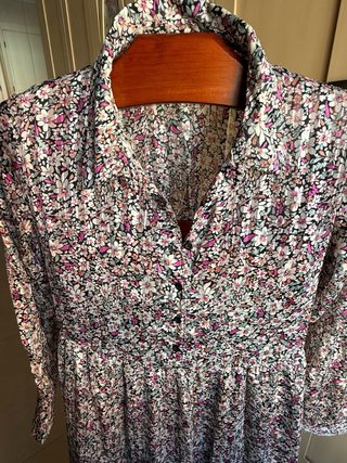 Vestido Largo Camisero Floral Easy Wear - Talla XL