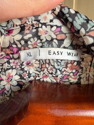 Vestido Largo Camisero Floral Easy Wear - Talla XL