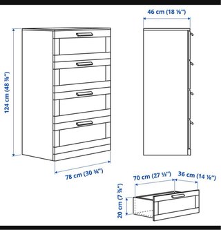 Cómoda Brimnes Ikea 4 cajones