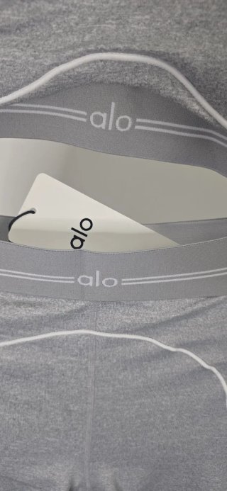 Alo Yoga Set Reggiseno Sportivo e Leggings Grigio