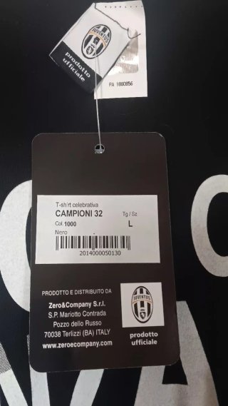 T-shirt Juventus Campioni 32 Taglia L