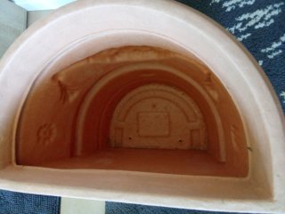 Vaso grande in resina decorato