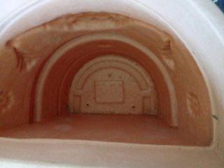 Vaso grande in resina decorato