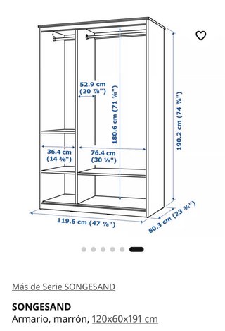 Armario 3 puertas madera IKEA