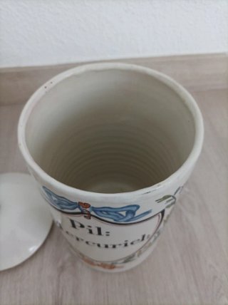 Tarro antiguo cerámica esmaltada