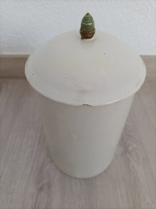 Tarro antiguo cerámica esmaltada
