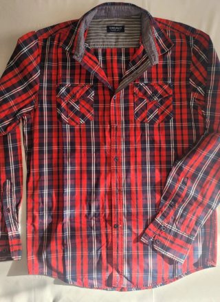 Camicia Zara Youth a quadri rossa taglia M