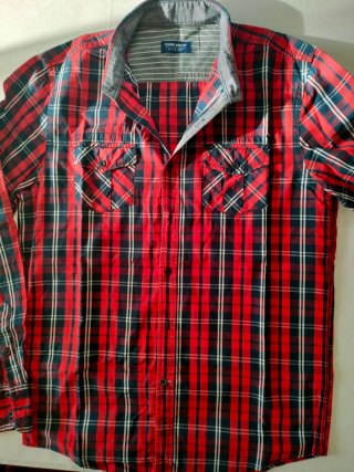 Camicia Zara Youth a quadri rossa taglia M