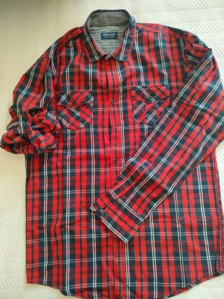 Camicia Zara Youth a quadri rossa taglia M