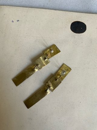 Pendientes largos latón