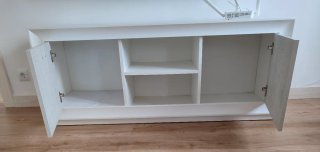 Mueble TV Blanco y Gris Plata Nuevo