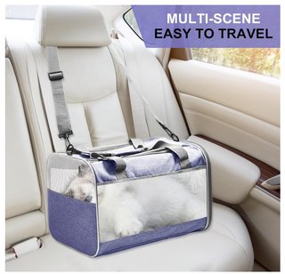 Transportín Cinnani para perro/gato gris/morado