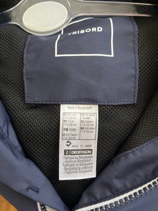 Chaqueta impermeable niños Sailing 100 azul. T5/6