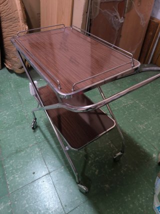 Carrito camarera madera y metal