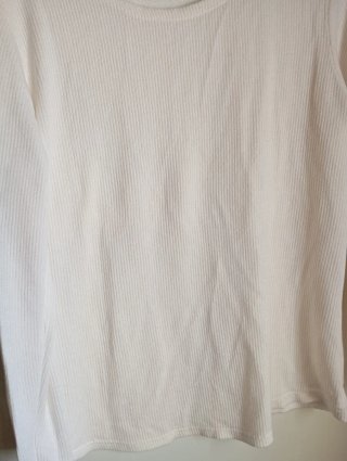 Jersey blanco manga larga