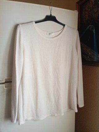 Jersey blanco manga larga
