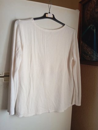 Jersey blanco manga larga