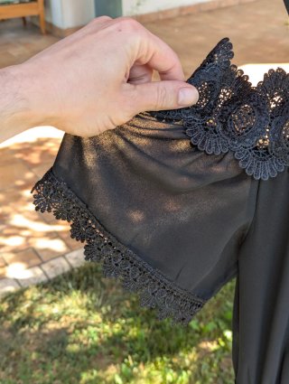 Abito Lou Lou London nero in pizzo - Taglia 42 IT