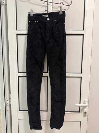 Pantalón Zara Terciopelo Negro Talla 34