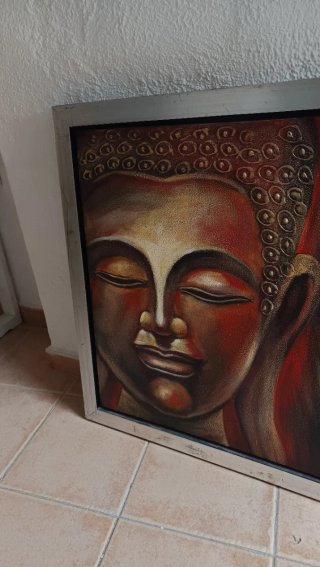 2 Cuadros Buda Dorado y Rojo