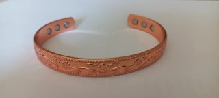 Pulsera y 2 Anillos de Cobre Grabado